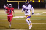 Lemoore's Demel Turner, wide receiver, scores on an 85-yard  touchdown pass against Tulare Western Friday night.